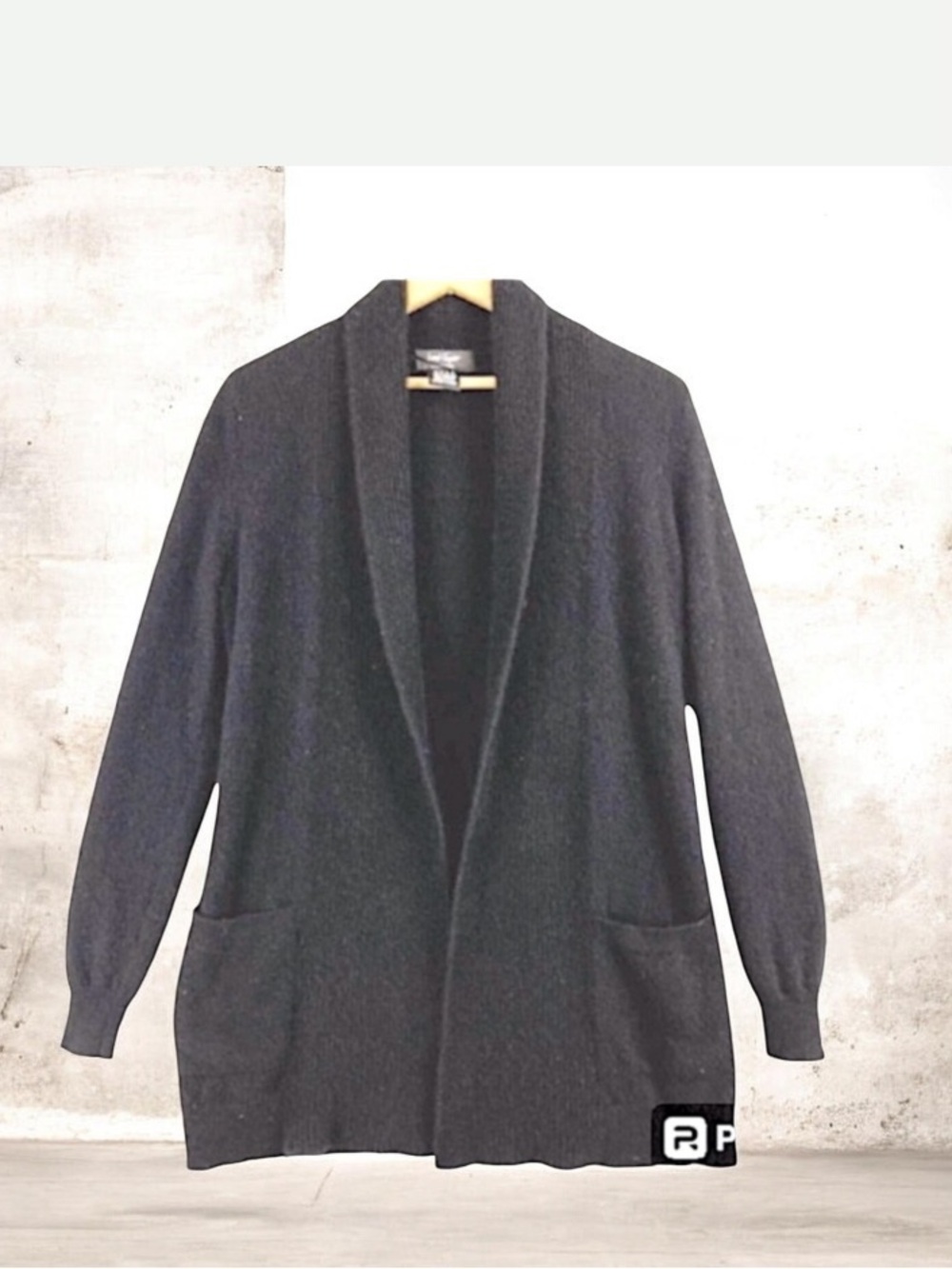 Lord & Taylor 💯% Cashmere Long Black Cárdigan Size S|P